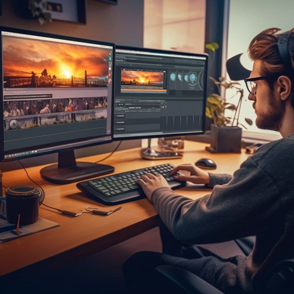 Professional Video Editing Studio